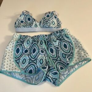 Aerie Pajama Set. XS shorts, Medium Bralette.